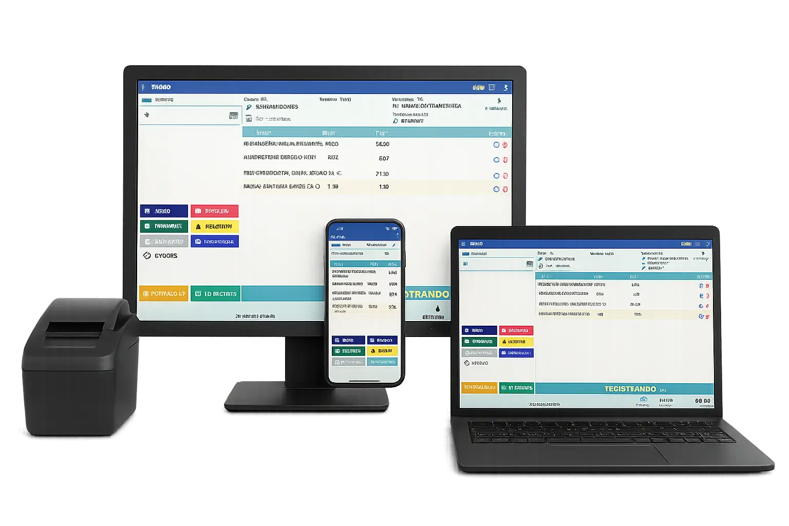 Interface do sistema tControle exibindo dashboard completo de gestão comercial